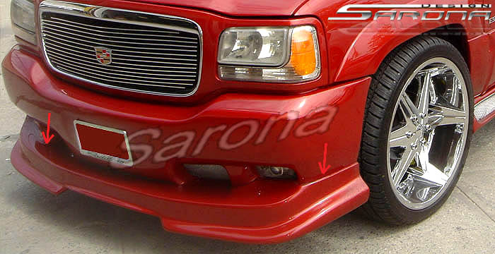 Custom Cadillac Escalade Front Bumper Add-on  SUV/SAV/Crossover Front Lip/Splitter (1999 - 2001) - $379.00 (Part #CD-003-FA)